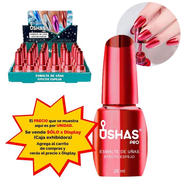 Imagen de Esmalte de uñas Ushas espejado tono rojo
