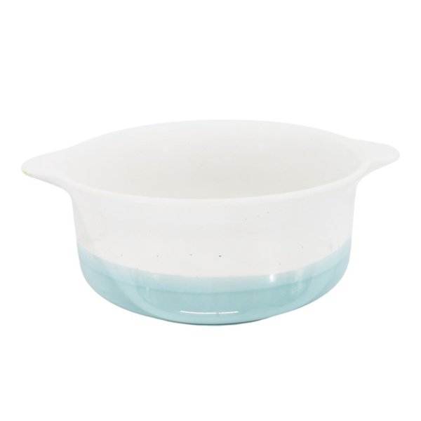 Imagen de Bowl-cazuelita ceramica con asas-rayas exterior-redondo