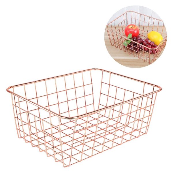 Imagen de Canasto metal rejilla para mesa- 22X16X10cm-2 colores