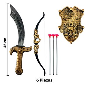 Imagen de Escudo con espada-arco y flechas-bolsa 45X16cm