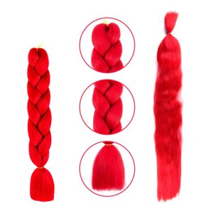 Imagen de Aplique de pelo sintetico trenzado-color A13- 60cm