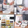 Imagen de Contenedor para alimentos con tapa y canasto de drenaje