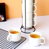 Imagen de Set de Tazas estampadas con soporte metálico