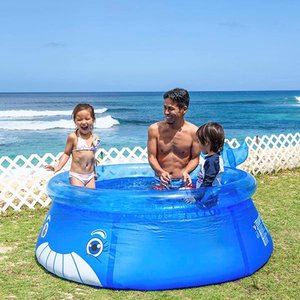 Imagen de Piscina goma  borde inflable diseño ballena 1143 litros