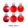 Imagen de Bola esfera de navidad 6 unidades