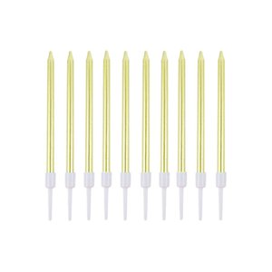 Imagen de Velas de cumpleaños finas-largas x 10pc con base blister 13c