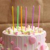 Imagen de Velas de cumpleaños finas-largas x 6pc con base blister 12cm