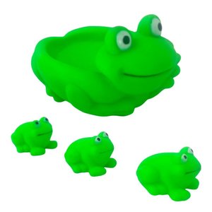 Imagen de Ranas familia en red- 14x10cm.