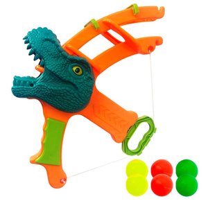 Imagen de Arco lanza bolas -dinosaurio- en bolsa 24x25cm.