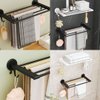 Imagen de Estante toallero de pared para baño-