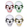 Imagen de Mascara calavera con luz- en bolsa 24x17cm. - pvc - 6 colore