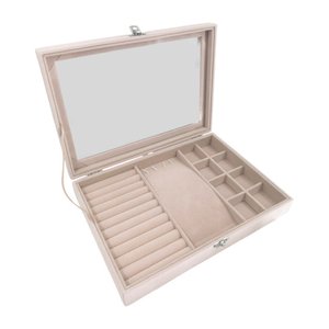 Imagen de Estuche para alhajas con visor-28x20x5cm.- 3 colores