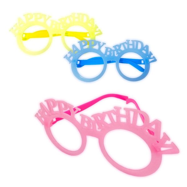Imagen de Lentes cotillón happy birthday x6 unidades