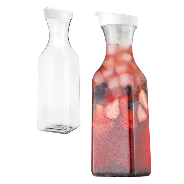 Imagen de Botella cuadrada transparente con tapa dispensadora 1,5lts