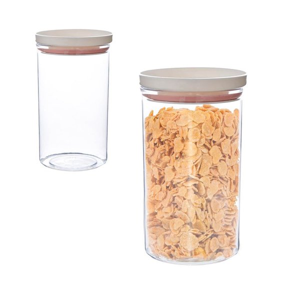 Imagen de Tarro de plástico con tapa hermética 600 ml