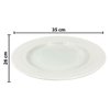 Imagen de Fuente de melamina oval blanca-35x26cm.