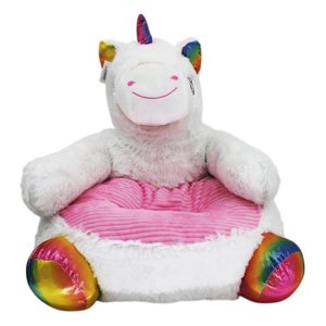 Imagen de Sillón Puff Peluche Asiento infantil diseño unicornio