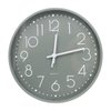 Imagen de Reloj de pared redondo fondo negro-29cm-numeros plateados
