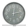 Imagen de Reloj de pared redondo fondo negro-29cm-numeros plateados