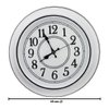 Imagen de Reloj de pared redondo tipo antiguo blanco y negro 45cm.