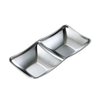 Imagen de Bowl plateado doble cuadrado 8x16cm.Acero inox