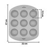 Imagen de Molde de silicona para 9 magdalenas-