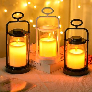 Imagen de Vela plastica a pila con candelabro tubo 14x7,5cm.