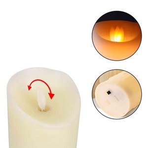 Imagen de Vela plastica a pila con candelabro 16x8cm.