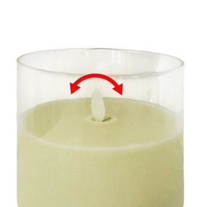 Imagen de Vela plastica a pila en vaso 10x7,5cm.