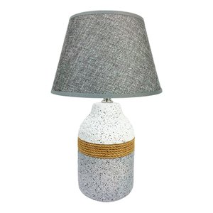 Imagen de Lampara veladora base ceramica rustica con cordon-33x14cm. 2