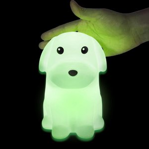 Imagen de Lampara veladora Perrito Silicona Luz Led Multicolor
