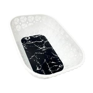 Imagen de Cesto calado rectangular para fruta 29x21x8,5cm. Blanco
