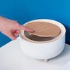 Imagen de Papelera Mini con tapa a presión para hogar o escritorio Diseño Nórdico