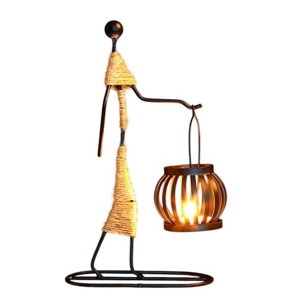 Imagen de Candelabro De Mesa En Hierro Estilo Nórdico Figura Femenina