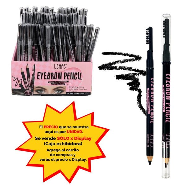 Imagen de Lapiz Ushas para cejas negro -waterproof-UP008-01