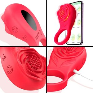 Imagen de Anillo vibrador  estimulador para pene  con  Control remoto  app
