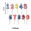 Imagen de Velas numeros coloridos- del 0 al 9-blister 7cm.