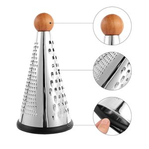 Imagen de Rallador manual -Acero inoxidable Cónico con asa en madera