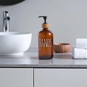 Imagen de Frasco Dispensador Crema Shampoo Jabón - En vidrio ámbar