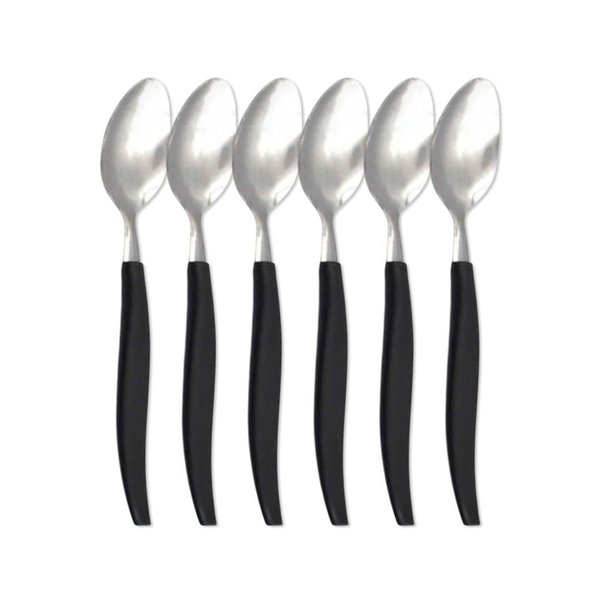 Imagen de Cucharas acero inox.-2 colores X 6 pc-19,5cm