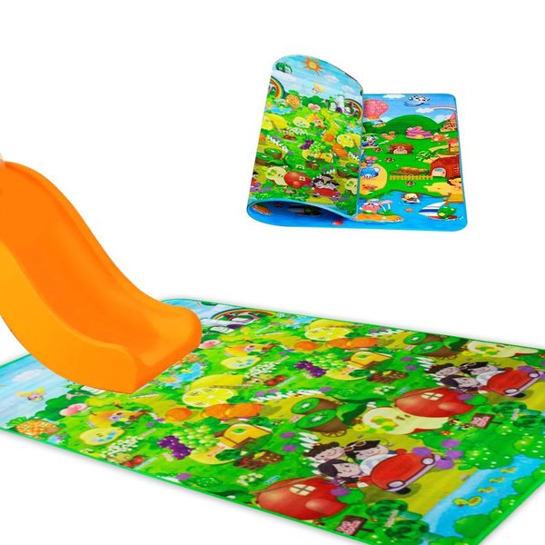 Imagen de Alfombra infantil antigolpes para bebes y niños doble diseño