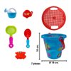 Imagen de Balde con accesorios para playa 7 pc.