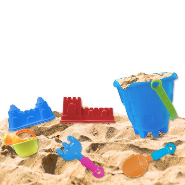Imagen de Balde con accesorios para playa 7 pc.