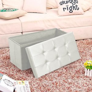 Imagen de Baul Puff Asiento Banqueta Piecera Cama - Color Beige