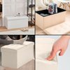 Imagen de Baul Puff Asiento Banqueta Piecera Cama - Color Beige