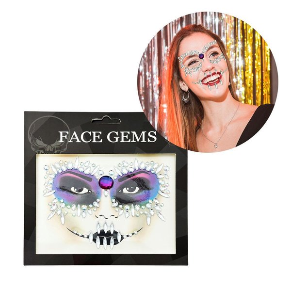 Imagen de Stickers  gemas para decoración del rostro - Especial Halloween Disfraz