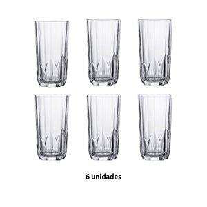 Imagen de Vasos de vidrio X 6 en caja- 7x13cm.