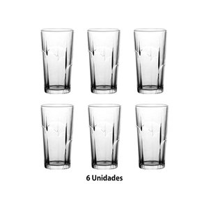 Imagen de Vasos de vidrio X 6 en caja- 7,5x13,5cm.