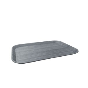 Imagen de Bandeja rectangular plastica tipo madera-41x30cm 2 colores