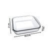 Imagen de Fuente de vidrio transparente cuadrada honda